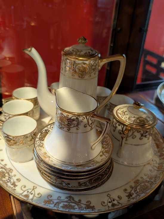 Nippon Other - Vintage Nippon White and Gold demitasse set